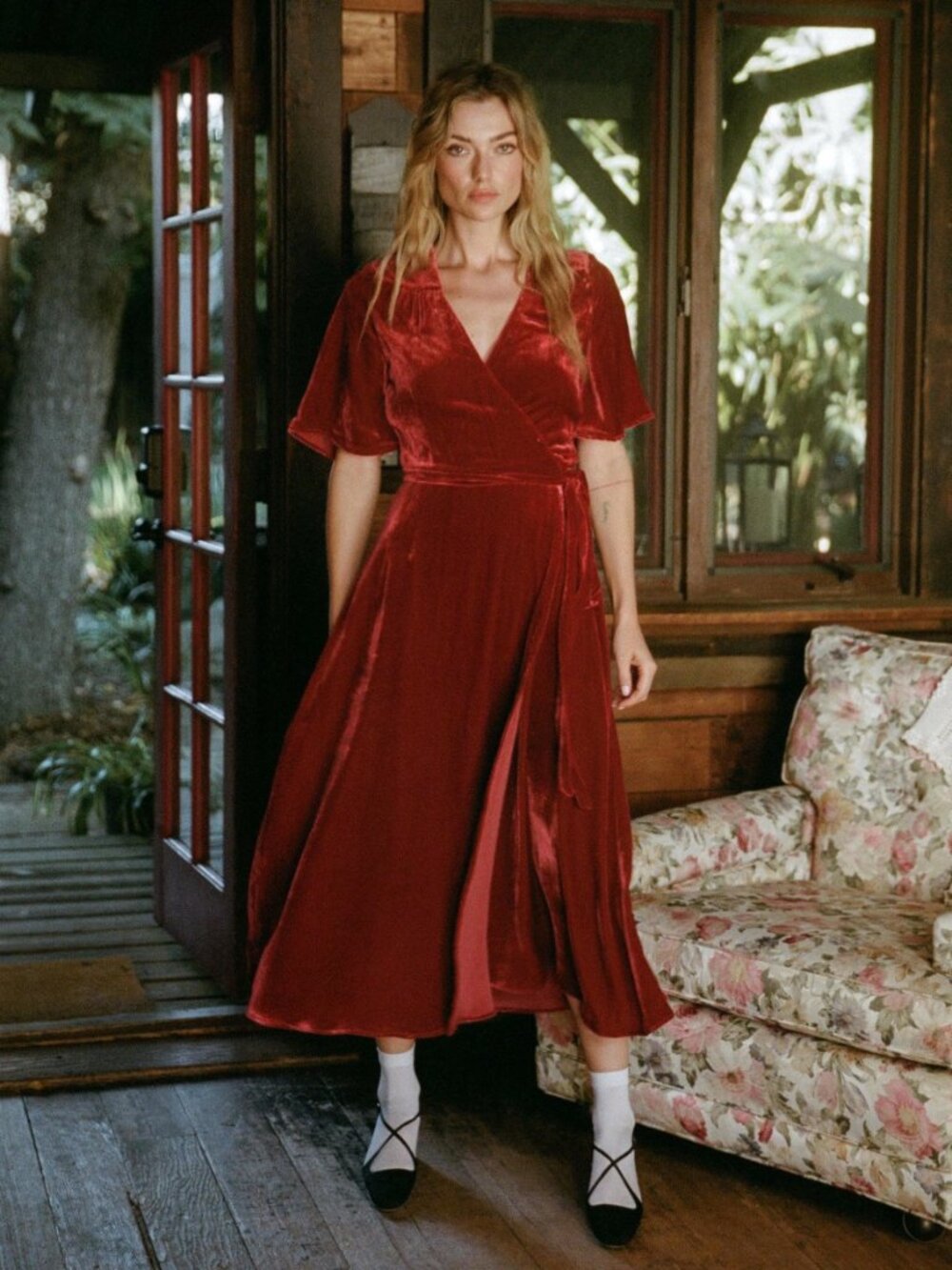 Christy Dawn The Rianna Velvet Midi Dress